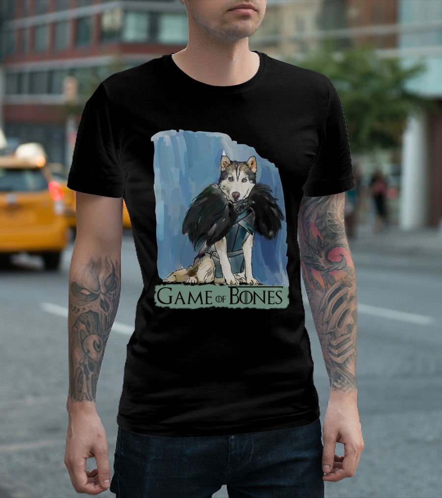 Game Of Bones Husky As Jon Snow T-Shirt