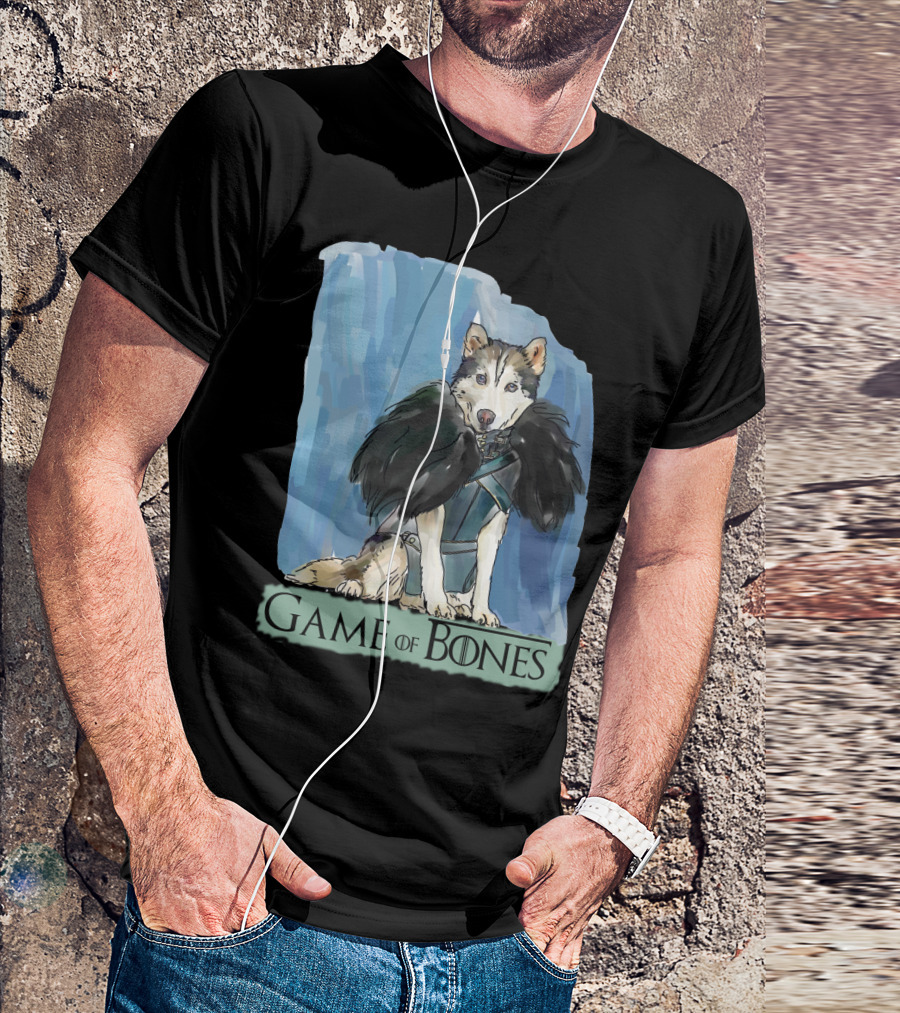 Game Of Bones Husky As Jon Snow T-Shirt