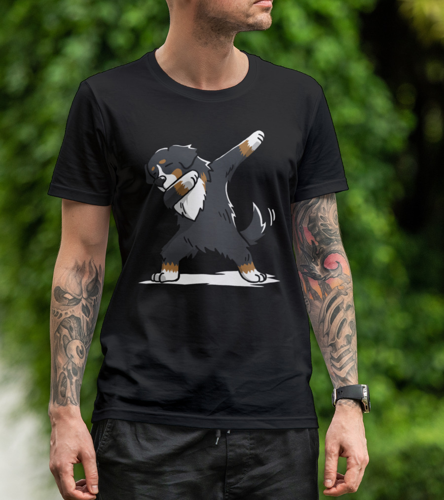 Bernese Mountain Dog Performing Dab Dance Fun T-Shirt