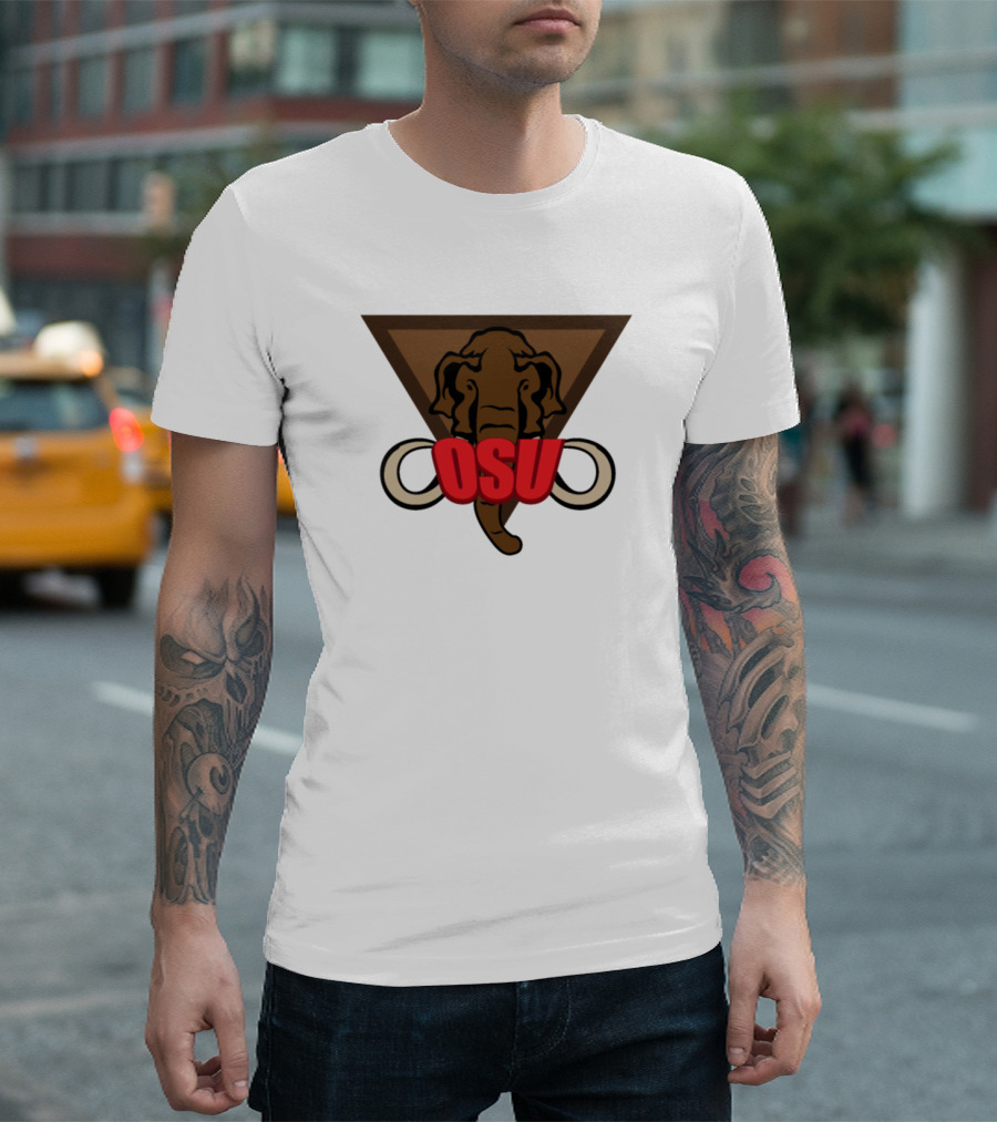 OSU Mammoth Logo with Brown and Red Accents T-Shirt