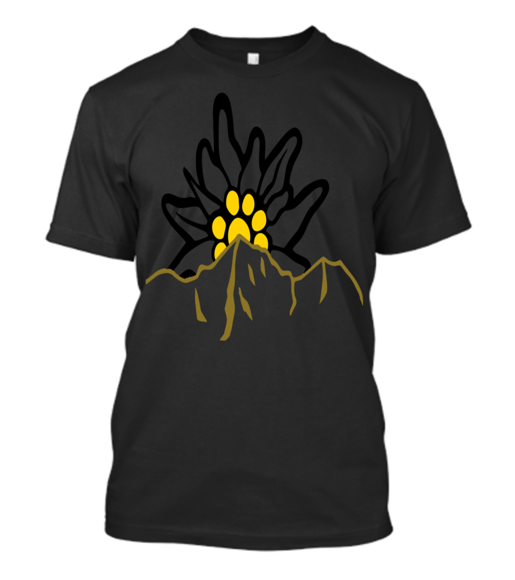 Mountain Peaks With Edelweiss Flower T-Shirt
