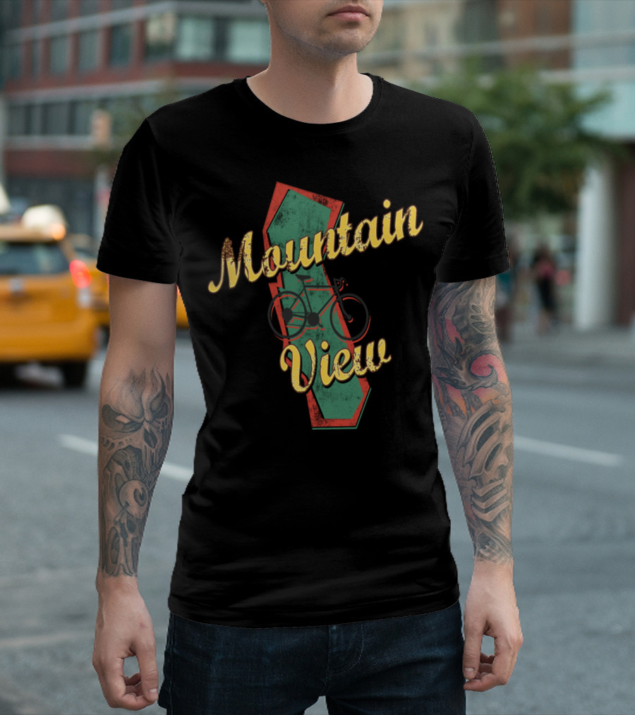 Mountain View California Vintage Bicycle T-Shirt