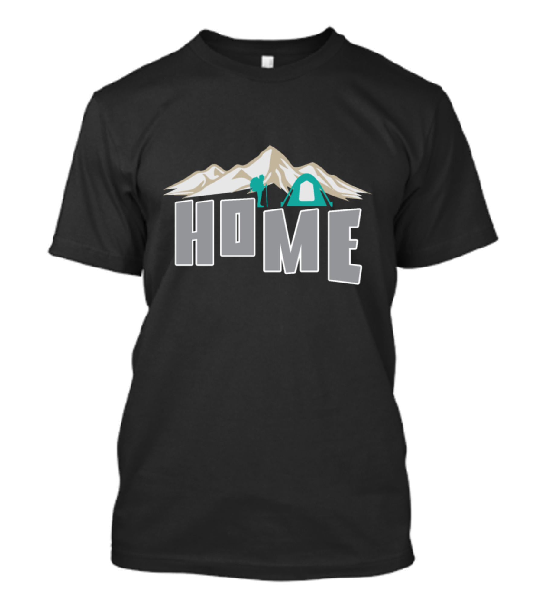 Home In The Mountains Camping Tent Mountain Sports T-Shirt