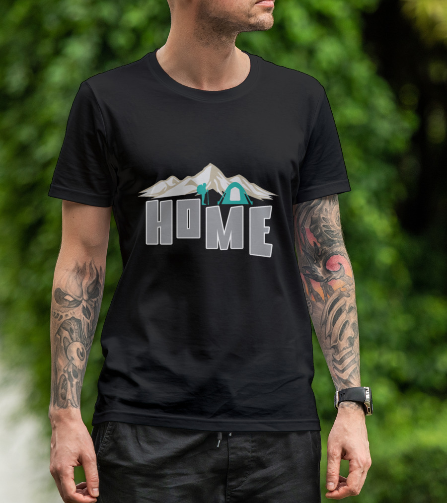 Home In The Mountains Camping Tent Mountain Sports T-Shirt