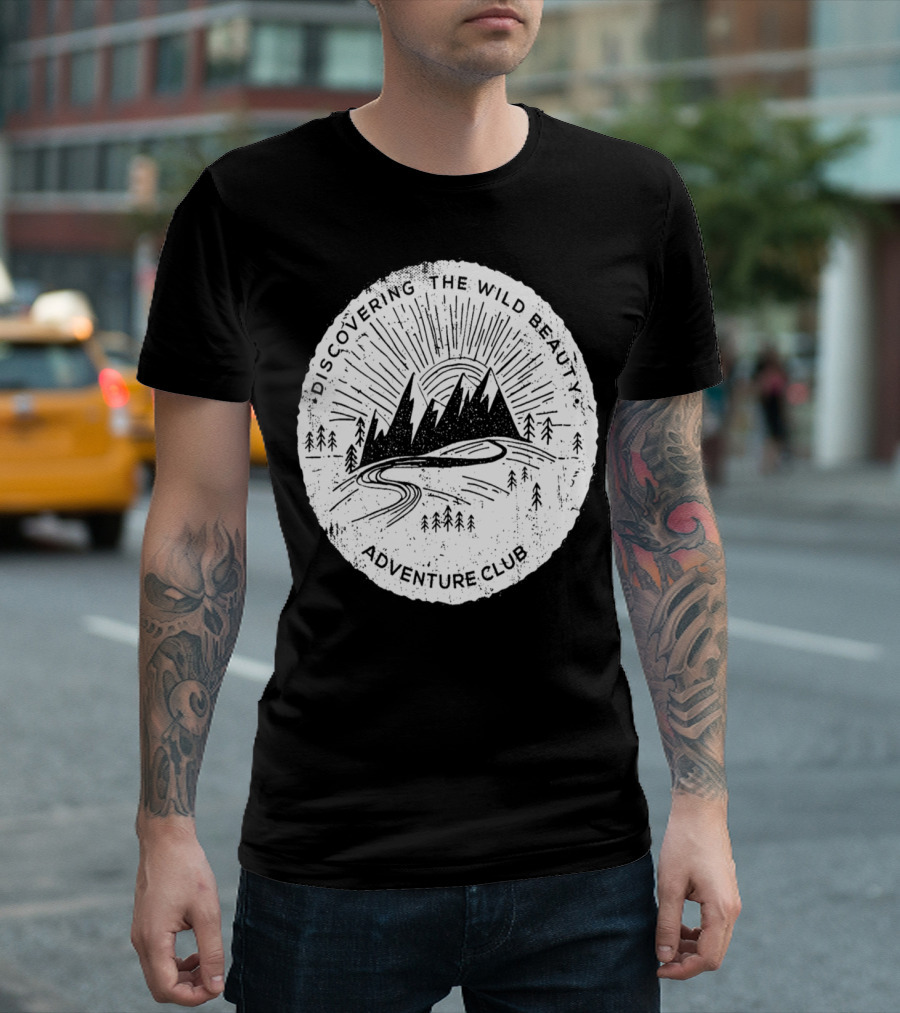 Discovering the Wild Beauty Adventure Club Peak Mountains T-Shirt