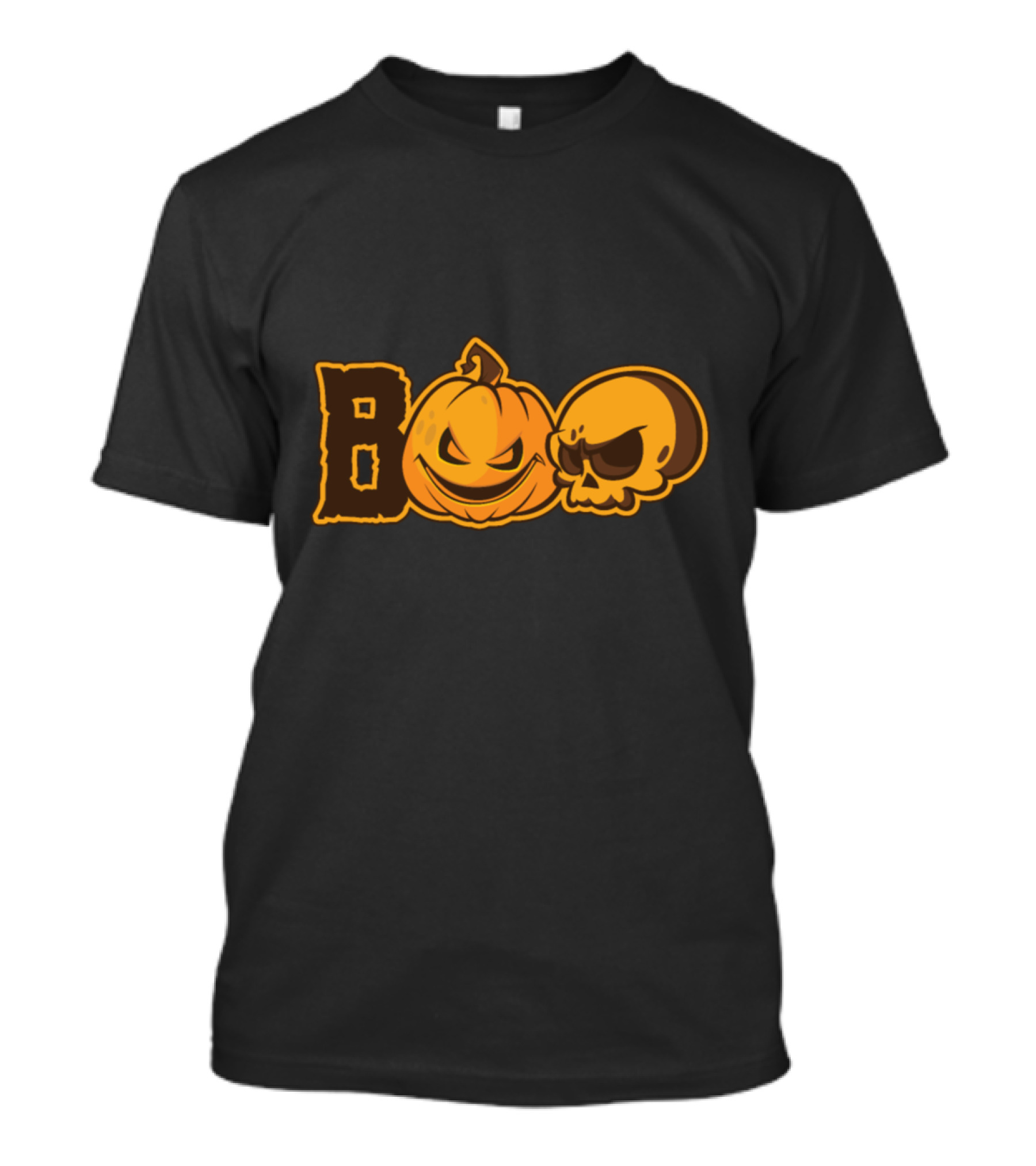 BOO Halloween Pumpkin And Skull Fun Spooky T-Shirt