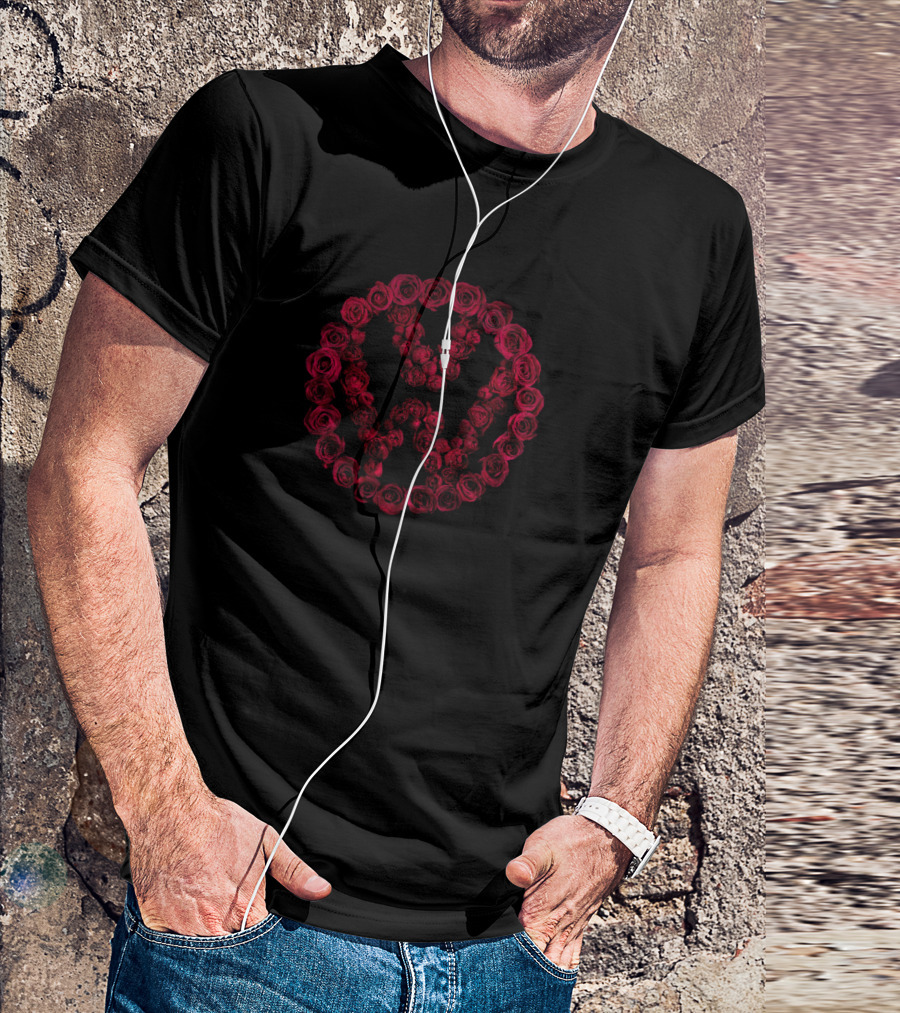 VWROSE Red Rose Circle Emblem T-Shirt