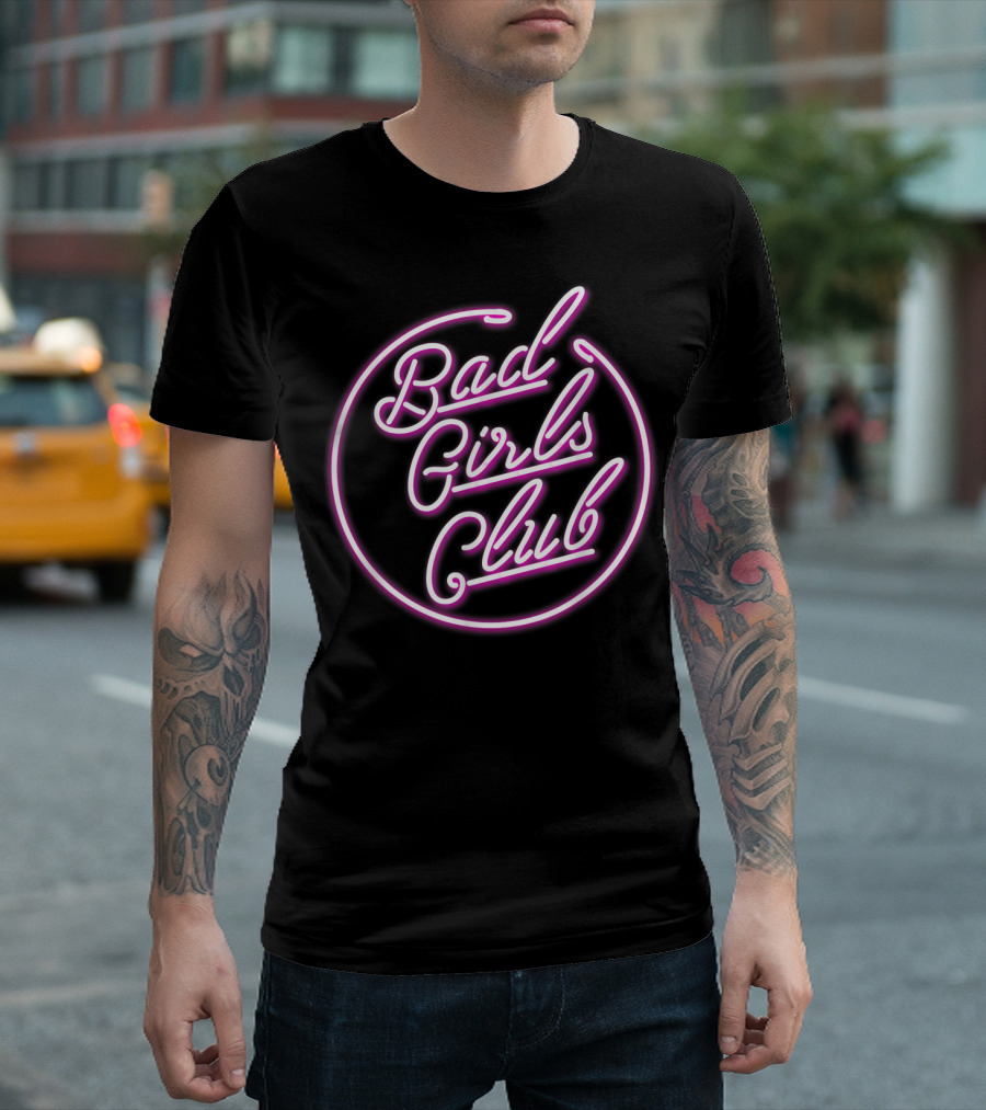 Bad Girls Club Neon Logo Rebel Child Baddie Gals T-Shirt