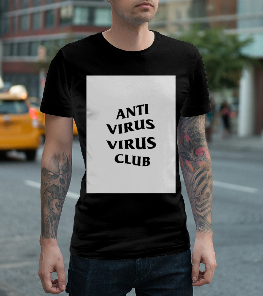 Anti Virus Virus Club Soft Touch Hacker T-Shirt