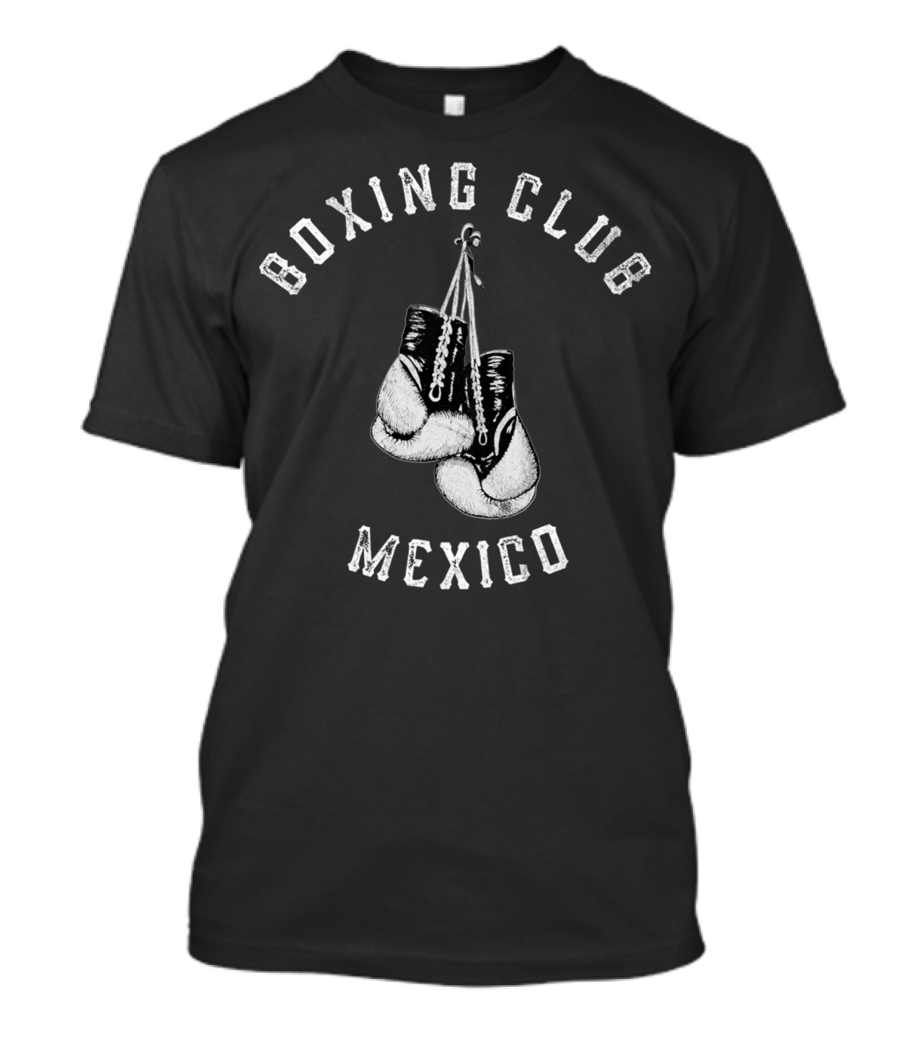 Boxing Club Mexico Distressed Gloves Theme Latin T-Shirt
