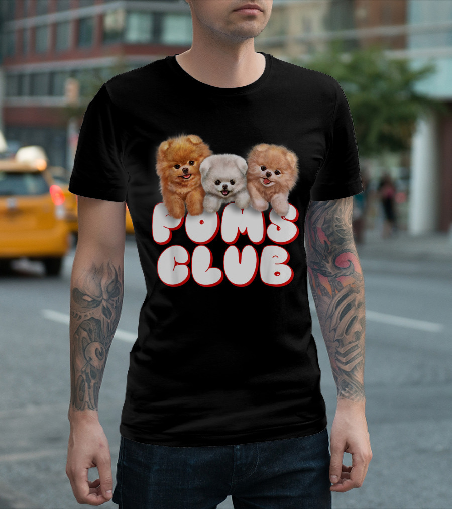 Poms Club Cute Pomeranian Puppy Baby Dog T-Shirt