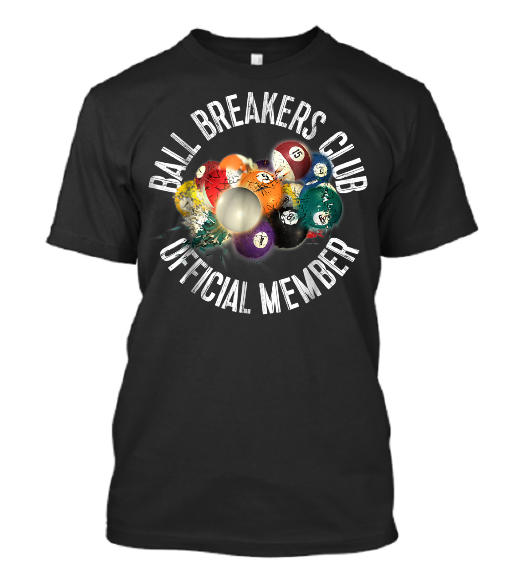 Ball Breakers Club Official Member Funny Pool Balls T-Shirt