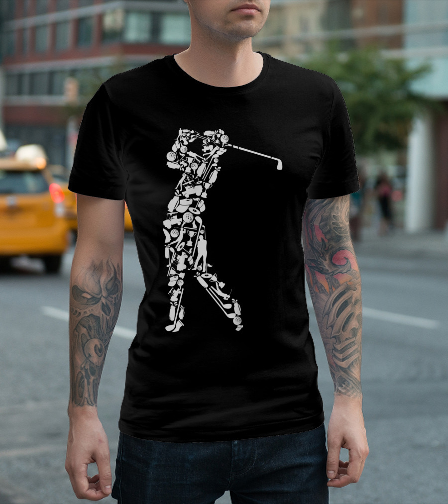 Golf Player Gear Golf Ball Trophy Bag Hat Club T-Shirt