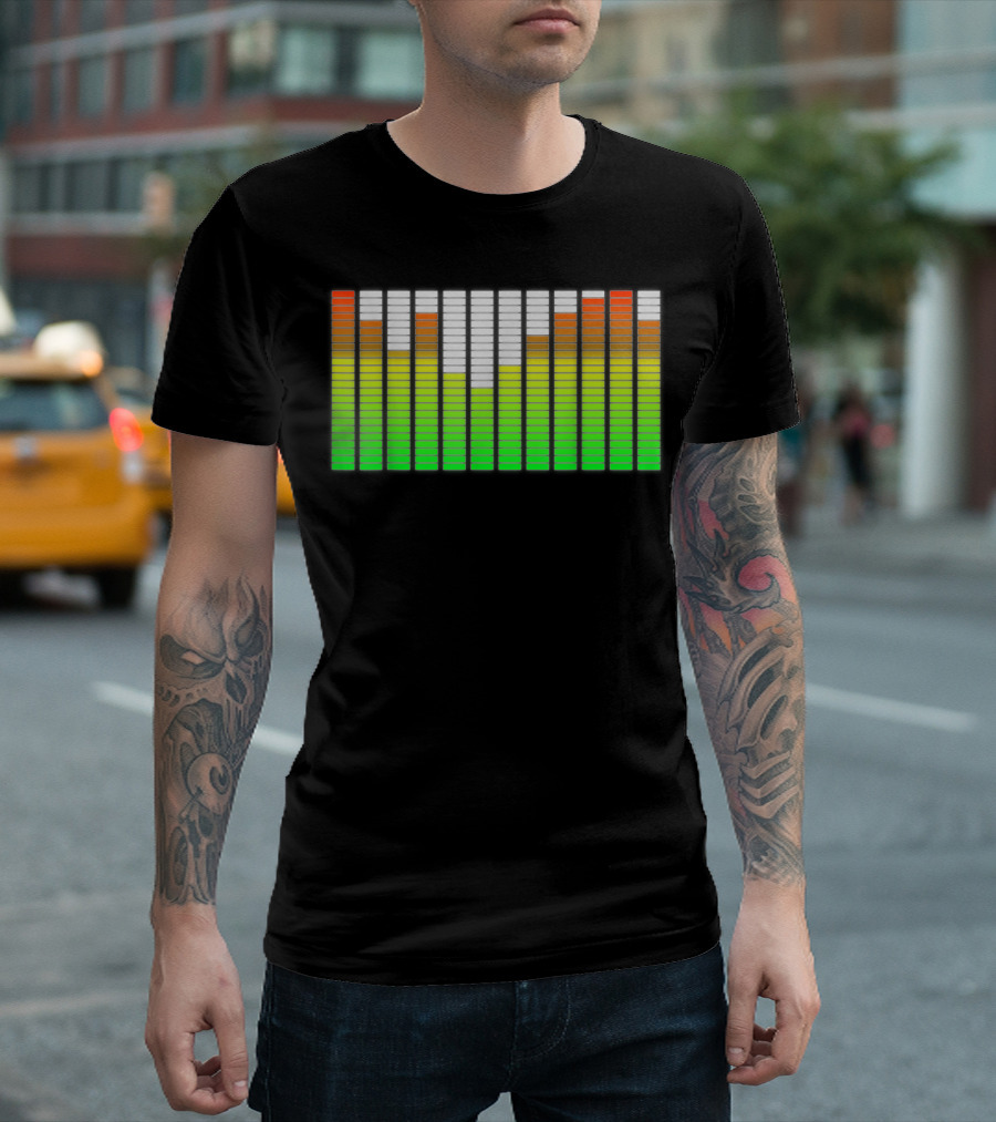 Equalizer Bargraph DJ Music Club Raver Party T-Shirt