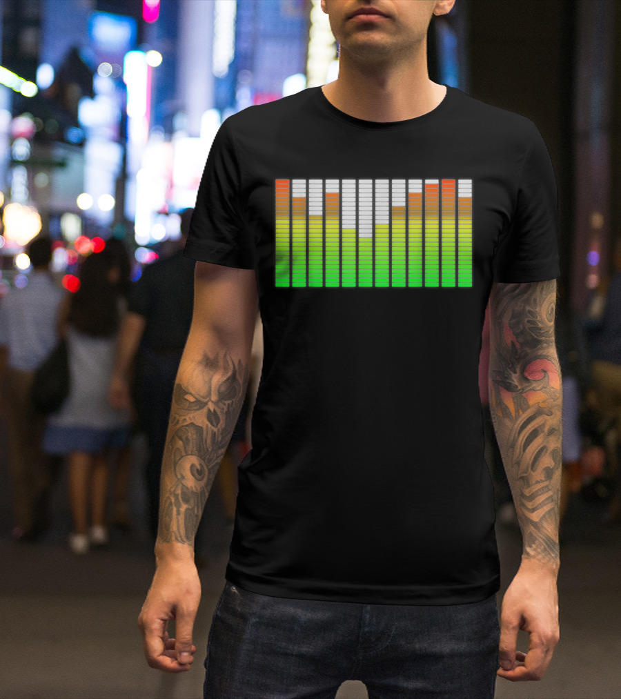 Equalizer Bargraph DJ Music Club Raver Party T-Shirt