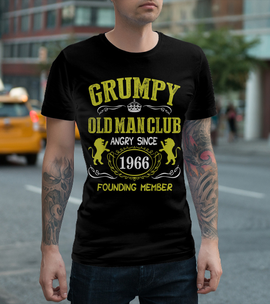 Grumpy Old Man Club Angry Since 1966 Founding Member T-Shirt