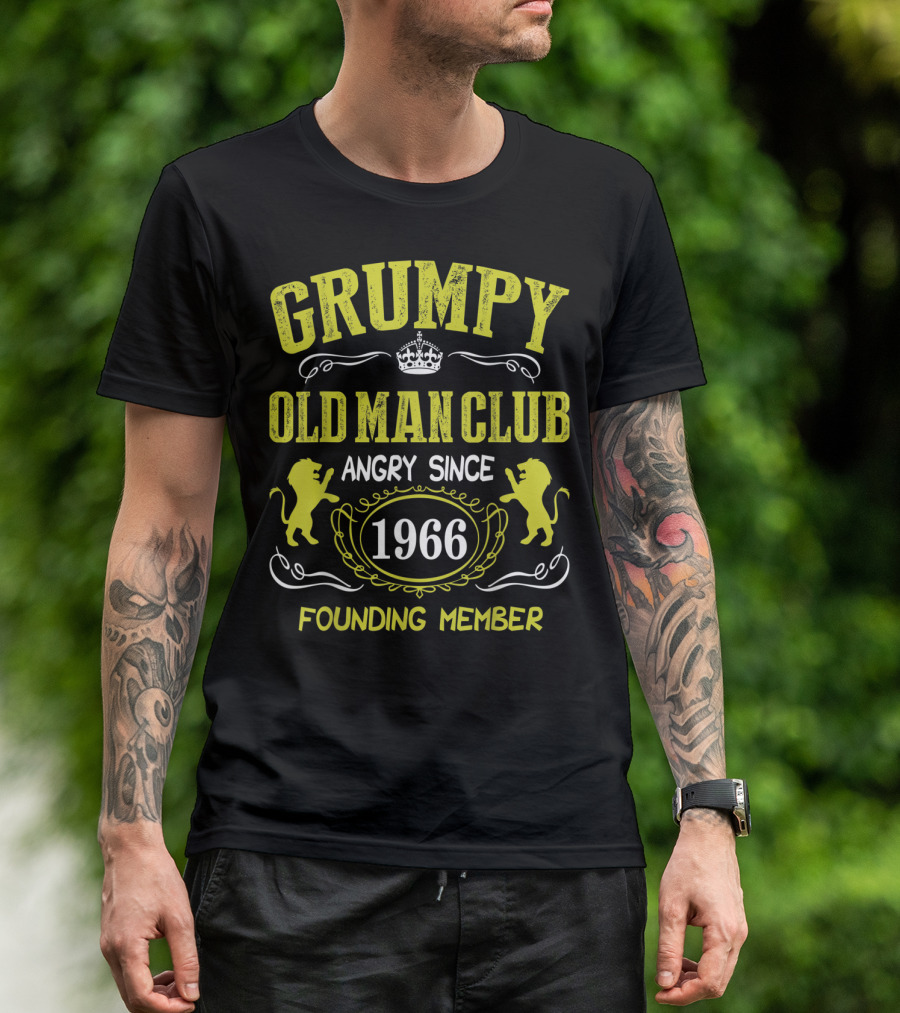 Grumpy Old Man Club Angry Since 1966 Founding Member T-Shirt