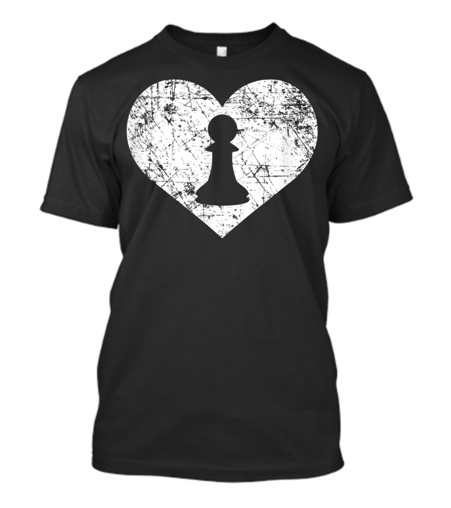 I Love Chess Pawn Piece Heart Chess Club Player T-Shirt