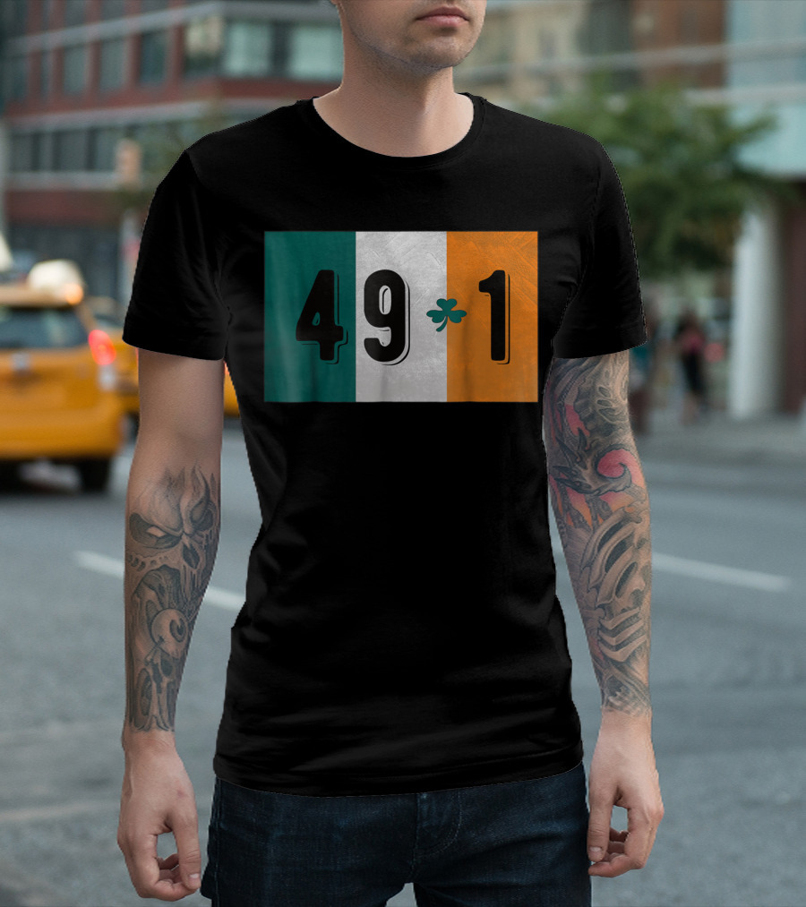 Irish Boxing Club 49 And 1 Clover Ireland Flag T-Shirt