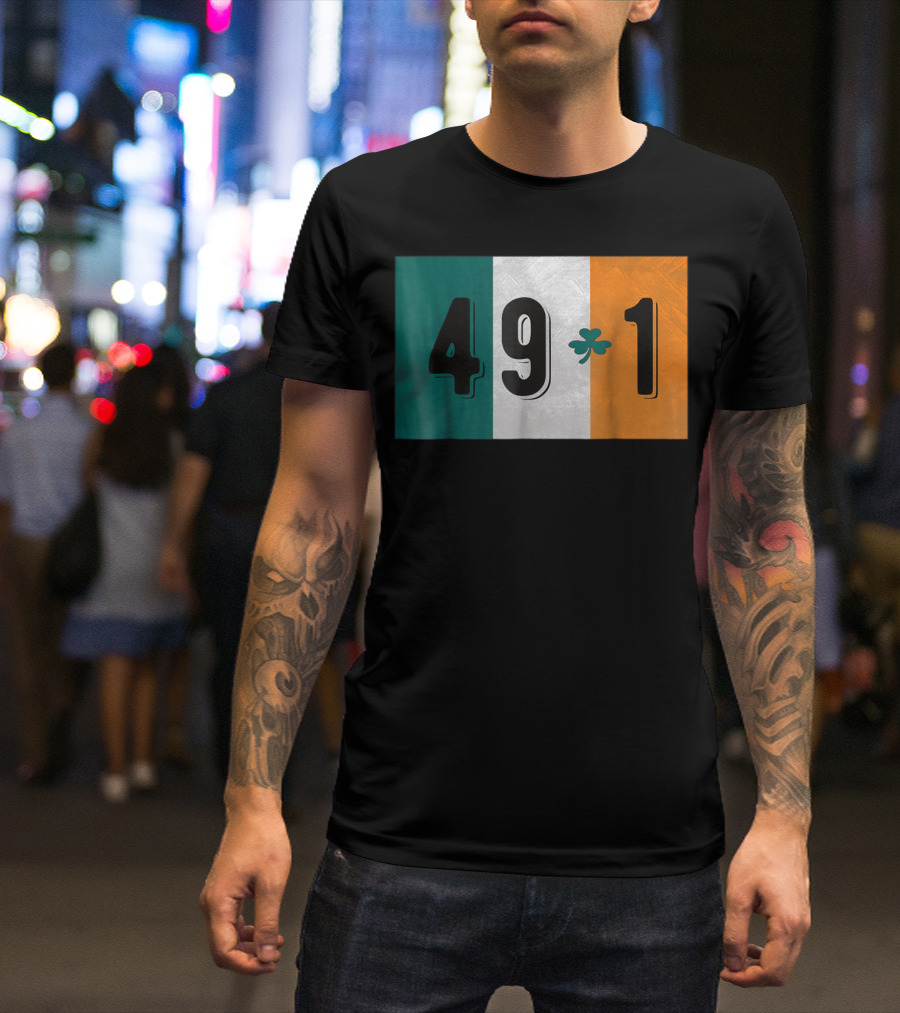 Irish Boxing Club 49 And 1 Clover Ireland Flag T-Shirt