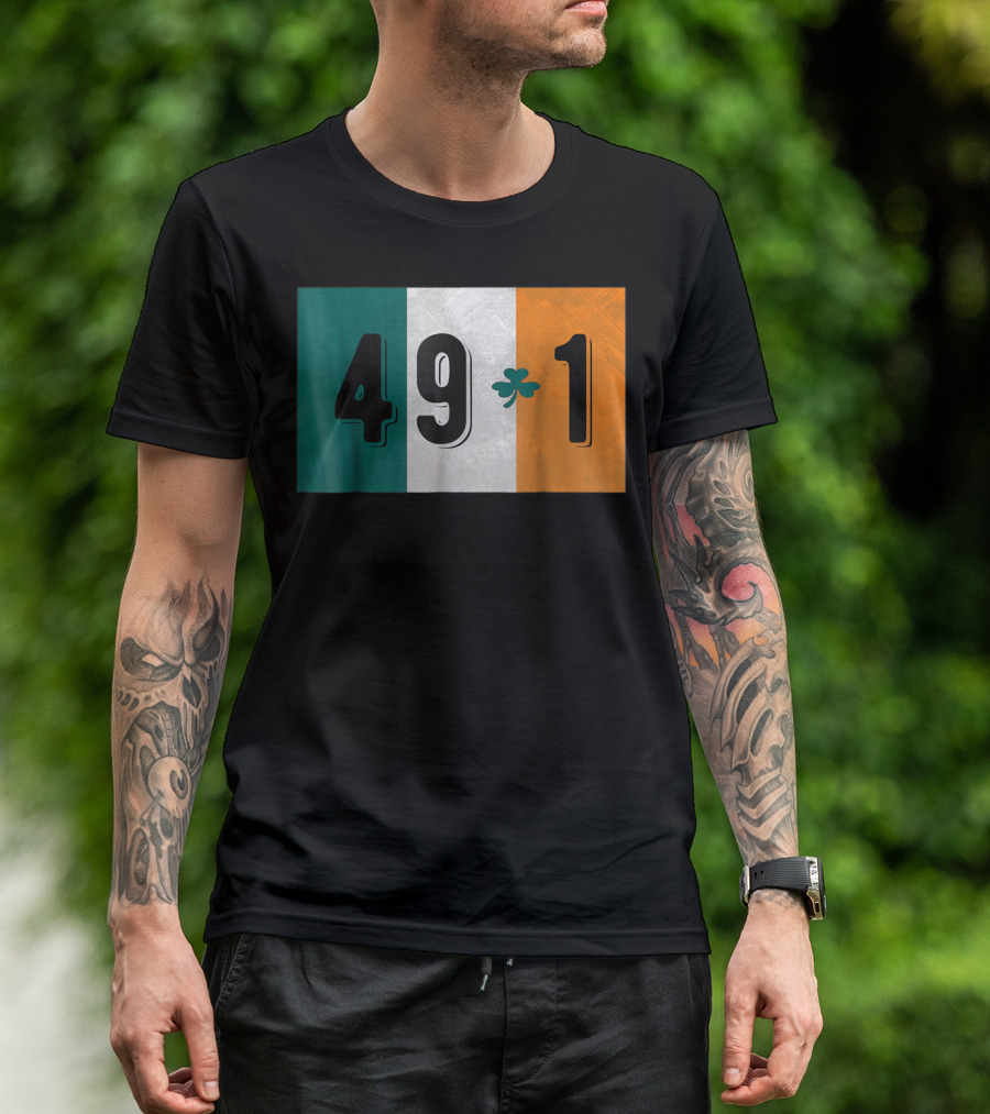 Irish Boxing Club 49 And 1 Clover Ireland Flag T-Shirt
