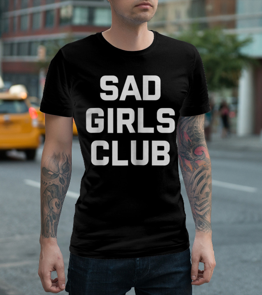 Sad Girls Club Bold Typography T-Shirt