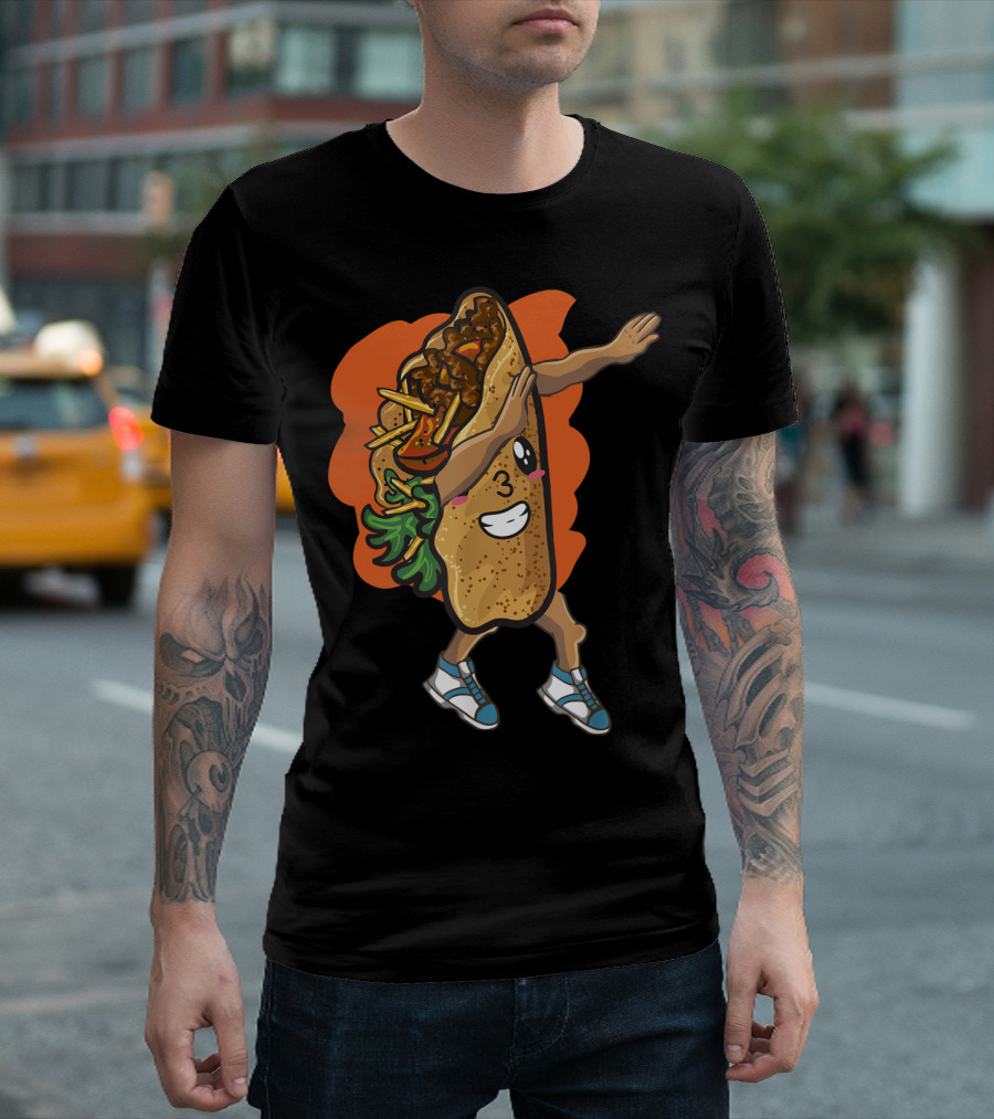 Dabbing Taco Character Cinco De Mayo Tacos Fun T-Shirt