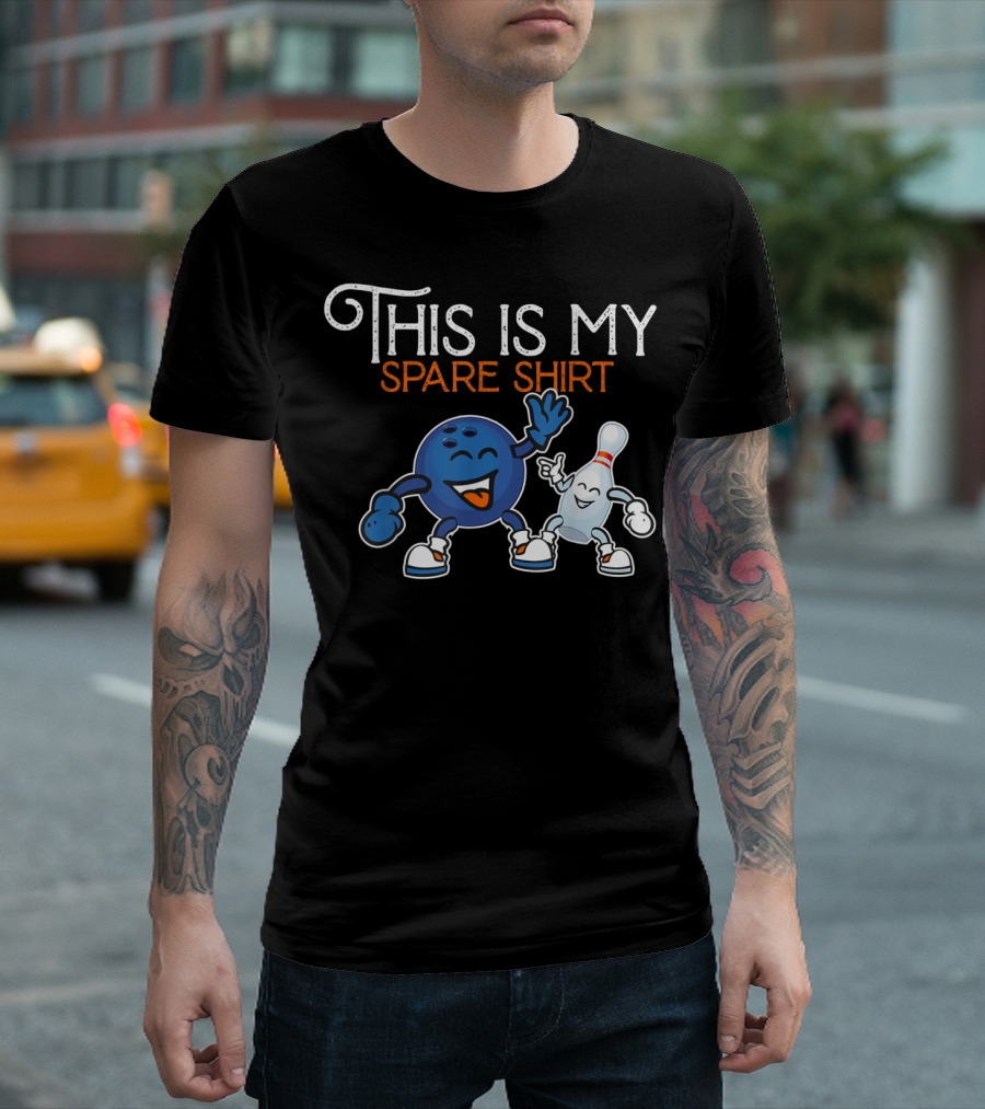 This Is My Spare Shirt Funny Bowling Ball And Pin T-Shirt