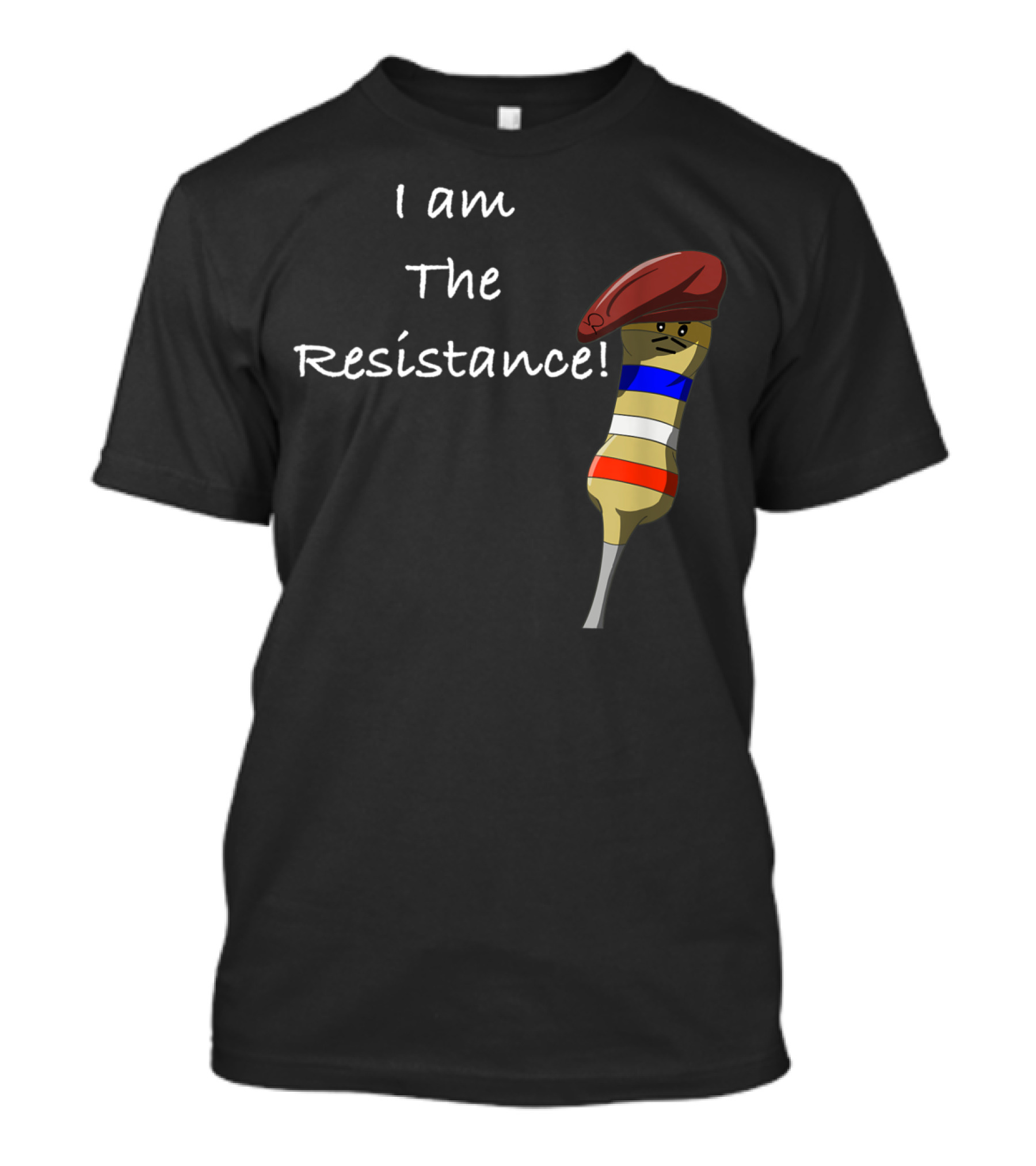 I Am The Resistance Cartoon Resistor Beret T-Shirt
