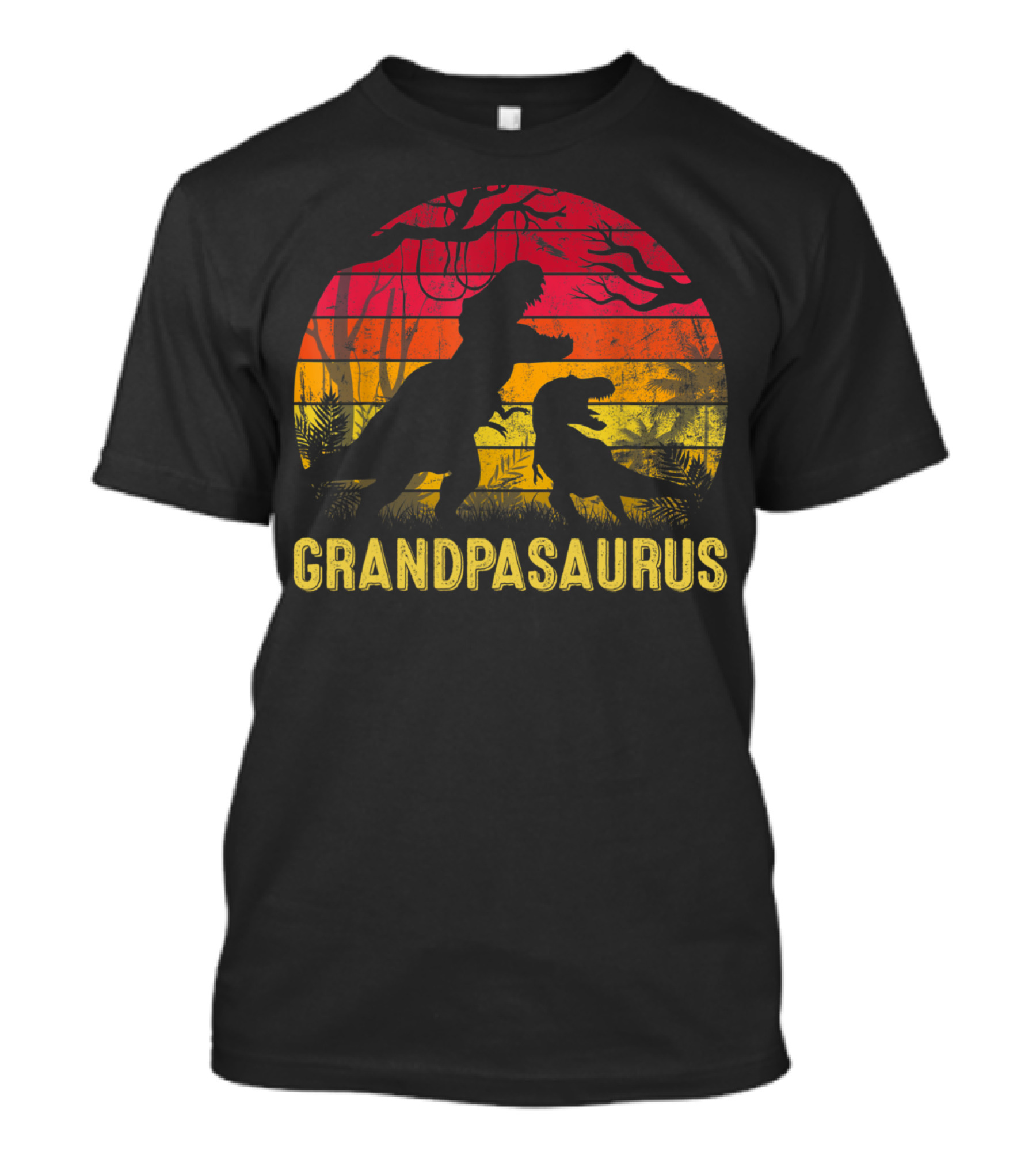 Grandpasaurus Rex Dinosaur Silhouette Father's Day Humor T-Shirt