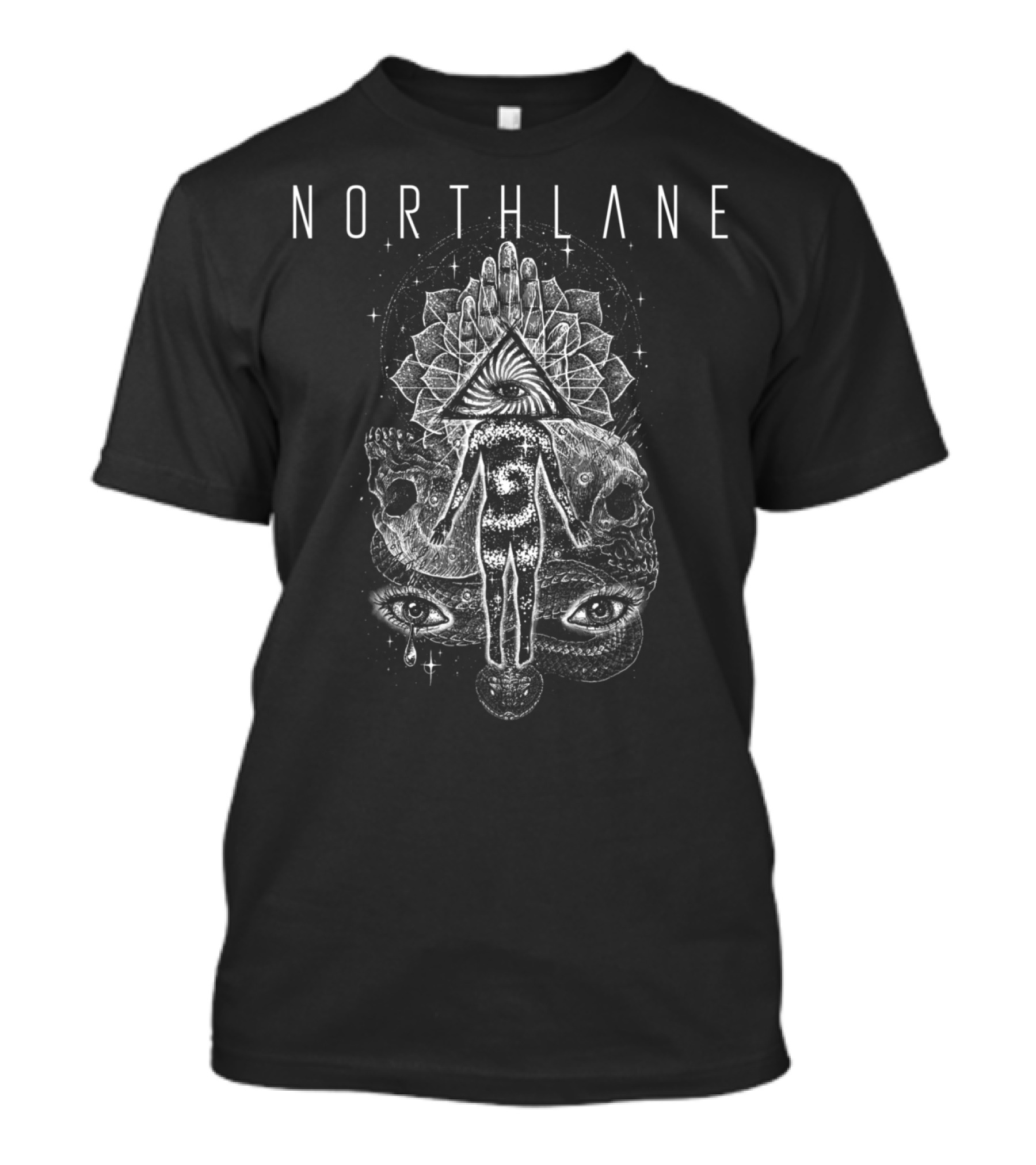 Northlane Cosmic Eye And Skull Imagery With Astral Body And Geometric T-Shirt