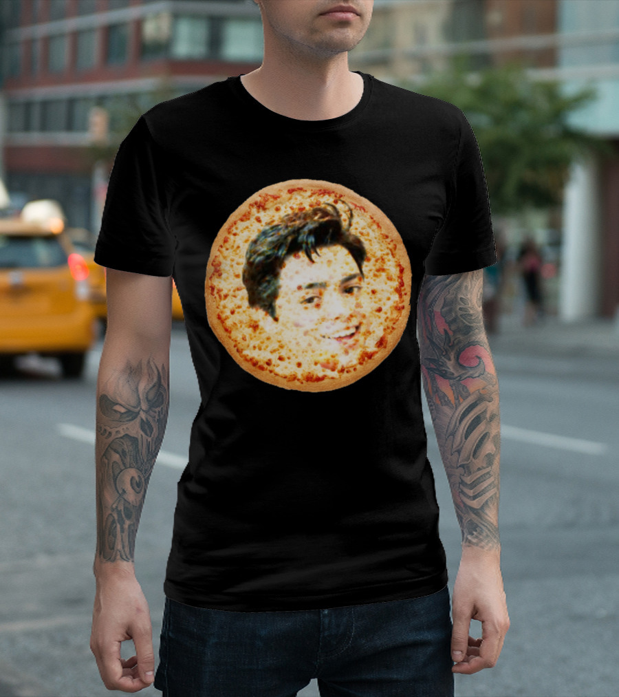 Peters Day Off Cheesy Pizza Face Image T-Shirt