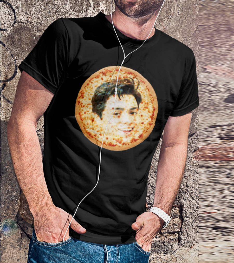 Peters Day Off Cheesy Pizza Face Image T-Shirt