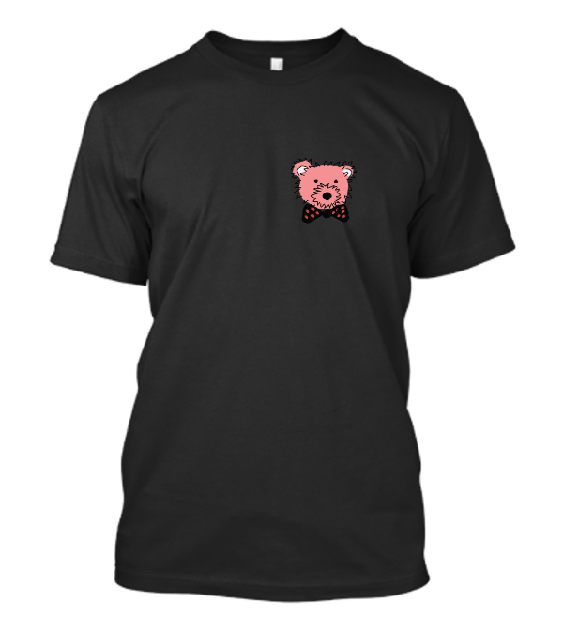 Strawberry Pink Bear With Bowtie T-Shirt