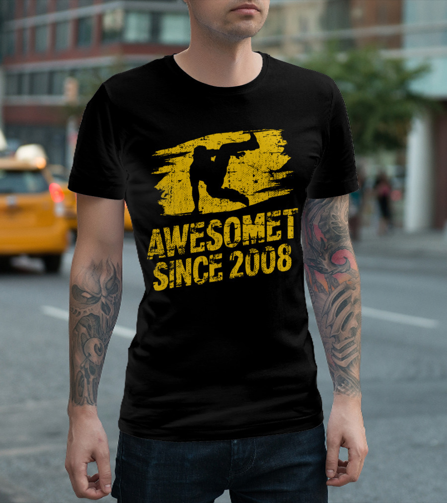 Awesome 12 Year Old Birthday Parkour Since 2008 T-Shirt