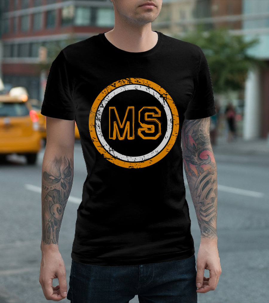 Multiple Sclerosis MS Orange Superhero Embl T-Shirt
