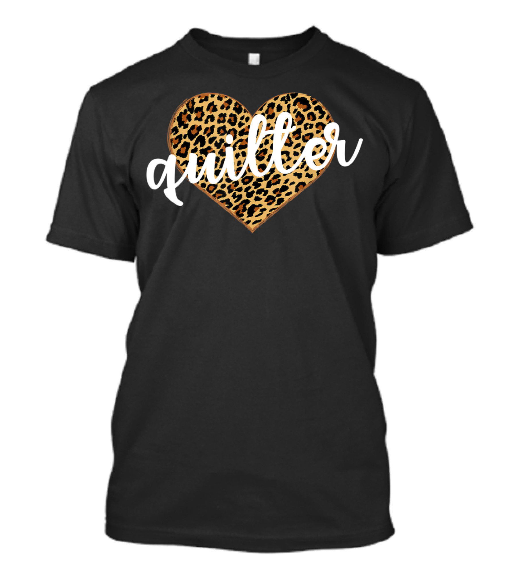 Quilter Leopard Heart T-Shirt