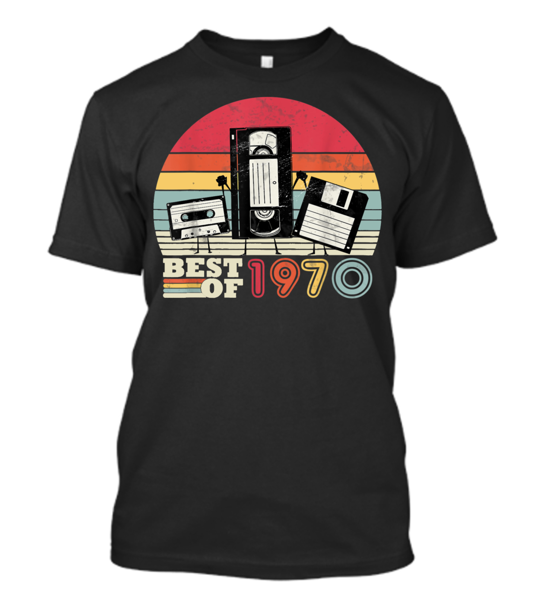 Best Of 1970 Retro Audio Cassette VHS Floppy Disk T-Shirt