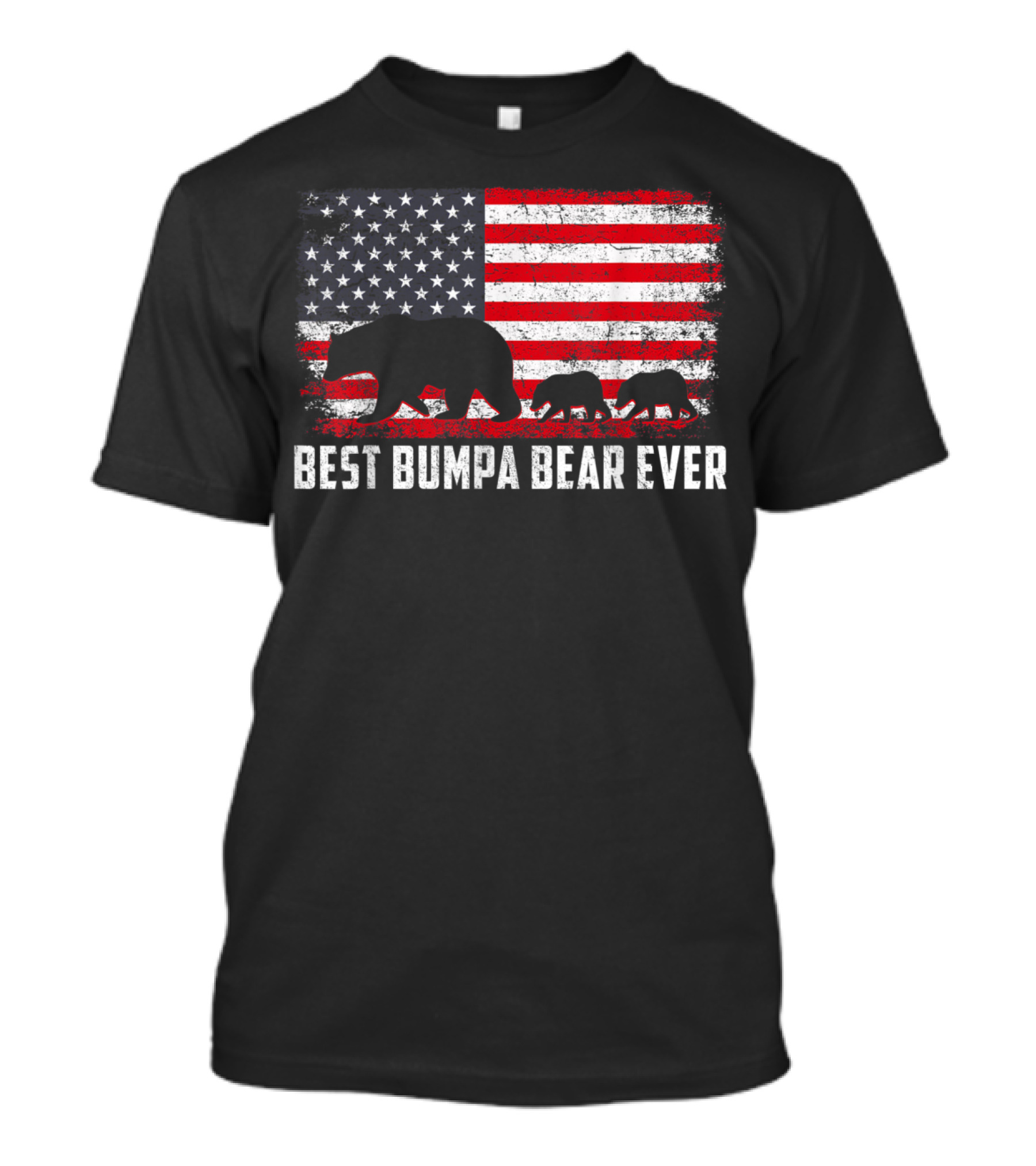 Best Bumpa Bear Ever With Usa Flag T-Shirt