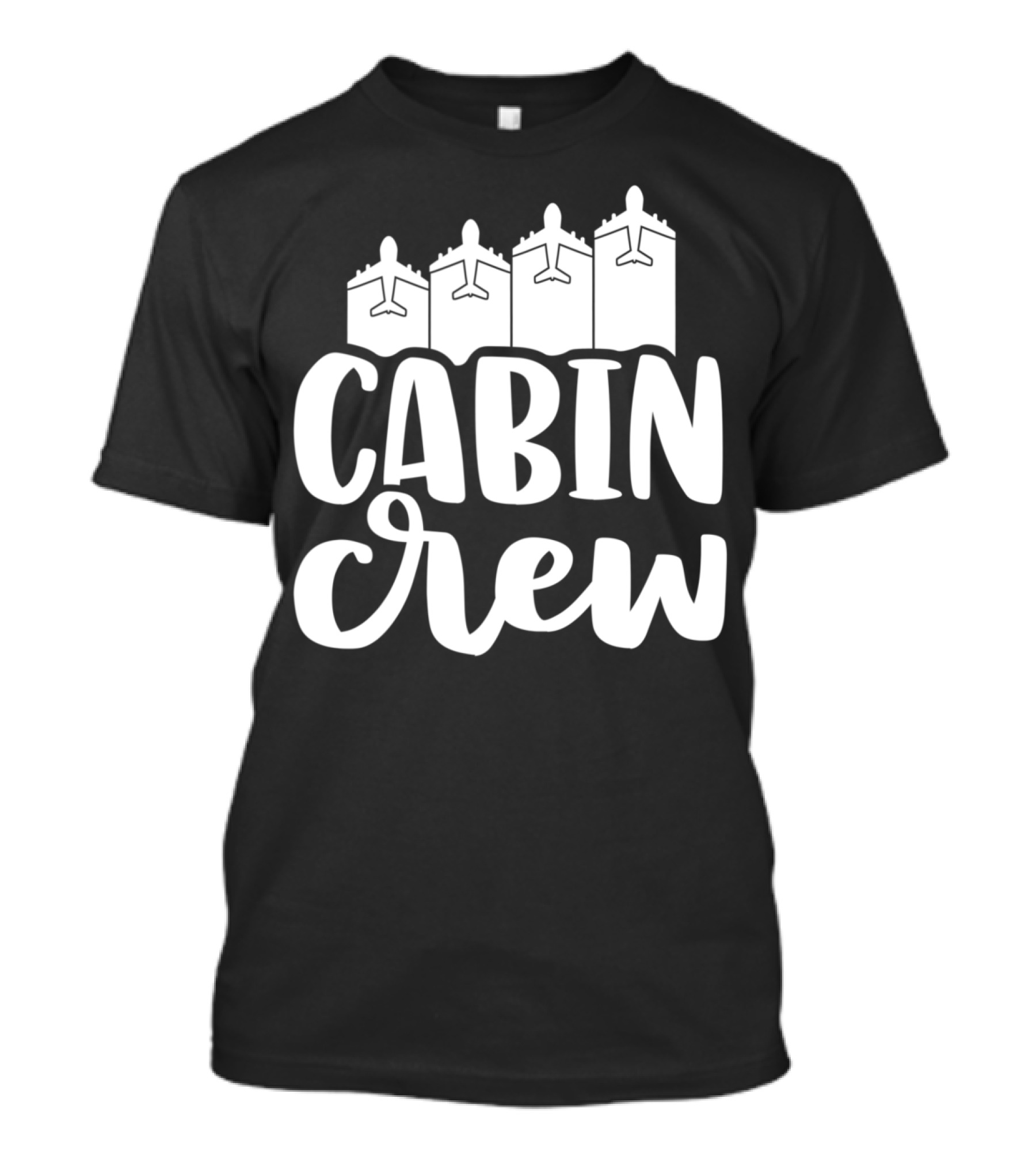 Vintage Cabin Crew Flight Airplanes On Runway T-Shirt