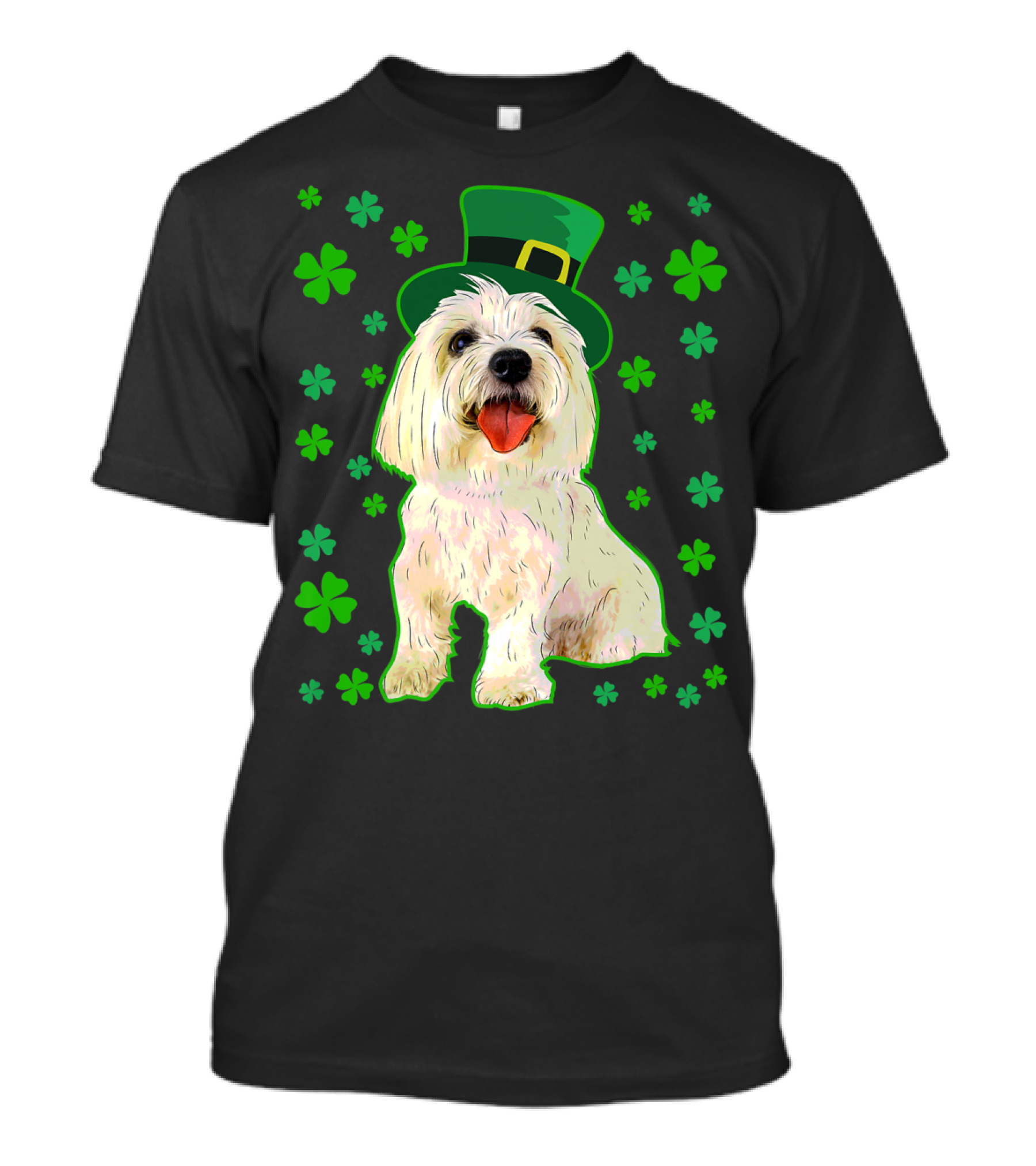 Coton De Tulear St Patrick's Day Hat Shamrocks T-Shirt