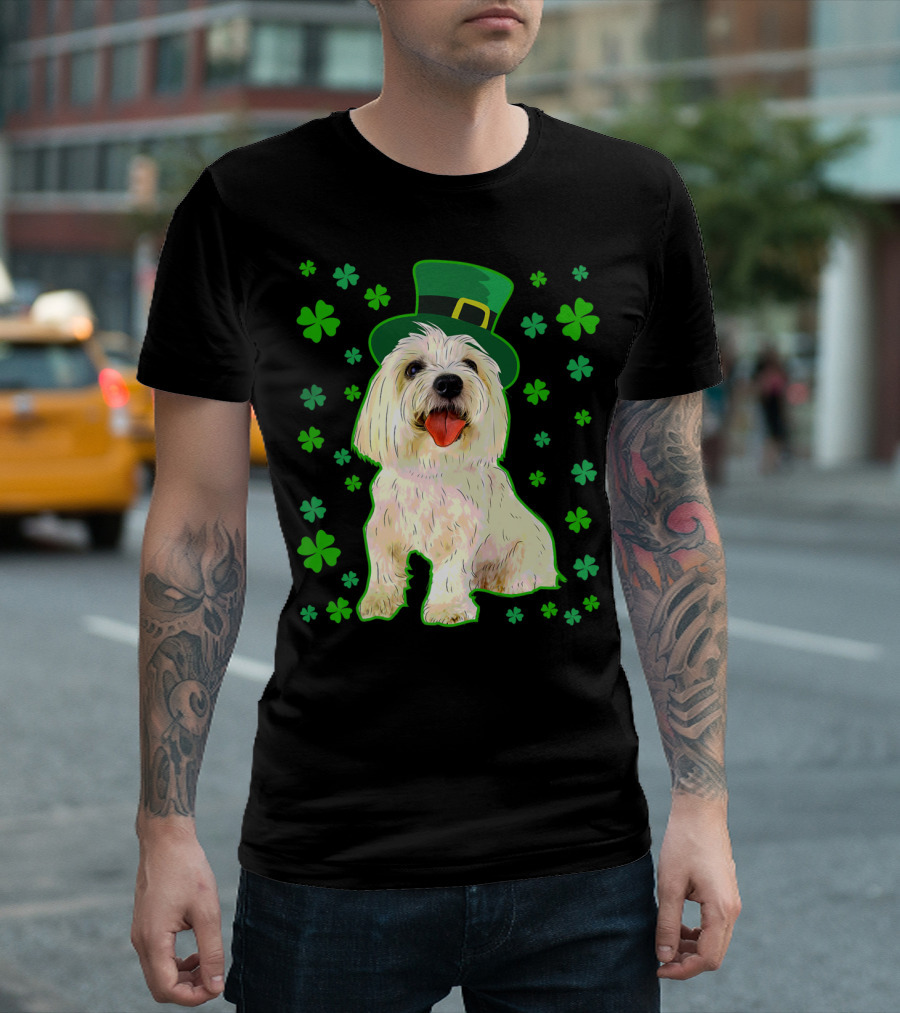 Coton De Tulear St Patrick's Day Hat Shamrocks T-Shirt