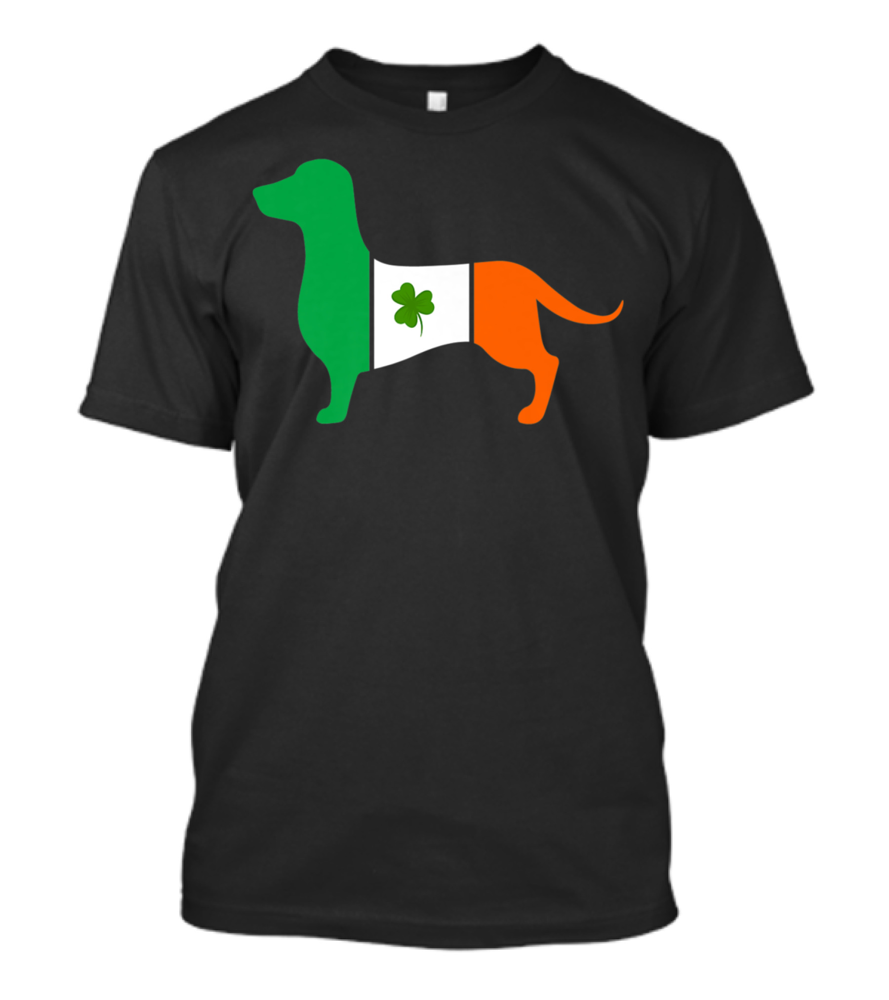 Dachshund Irish Flag St Patricks Day Clover T-Shirt