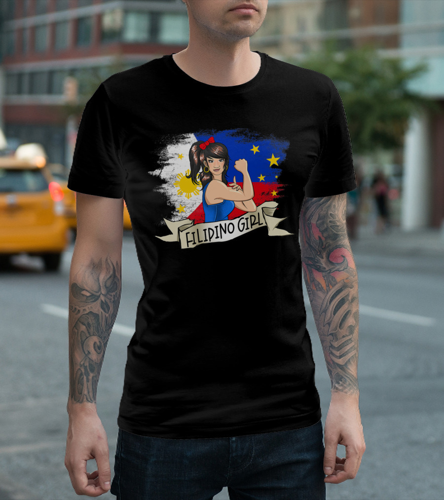 Filipino Girl Proud Pinoy Pilipina Patriotic Strength T-Shirt