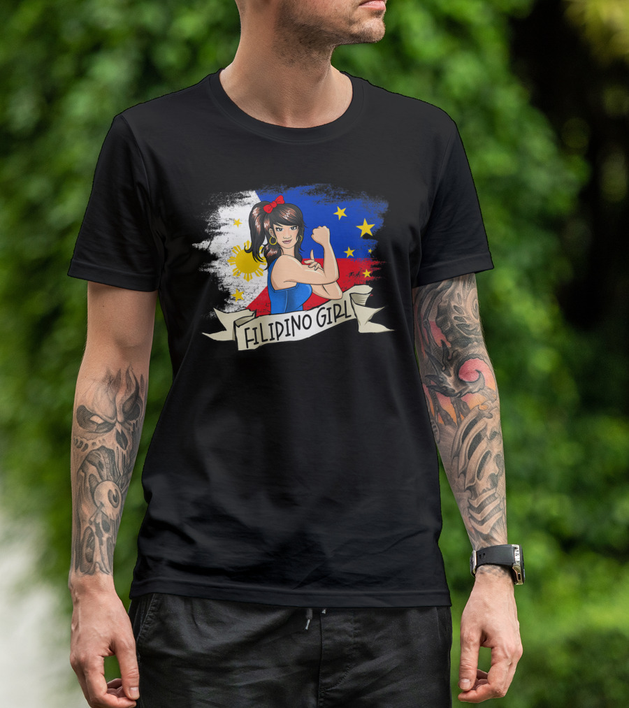 Filipino Girl Proud Pinoy Pilipina Patriotic Strength T-Shirt