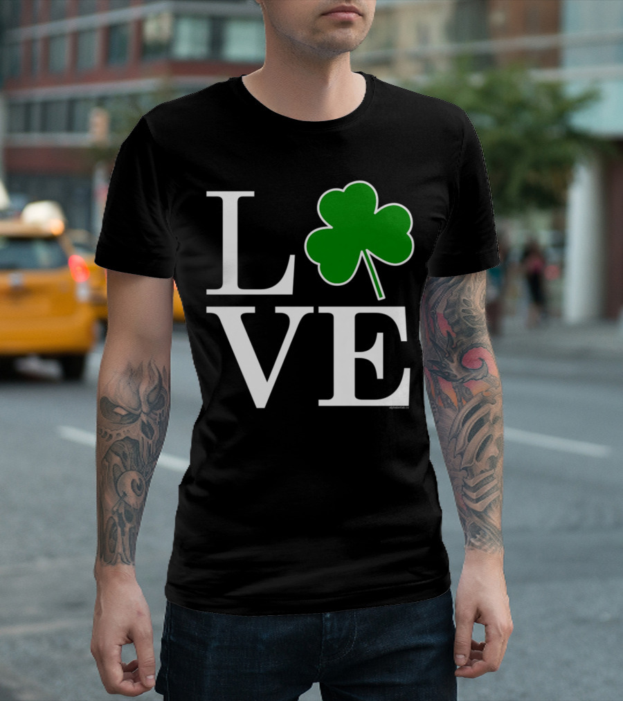 Kids St Patricks Day Boy Girl Shamrock Love T-Shirt