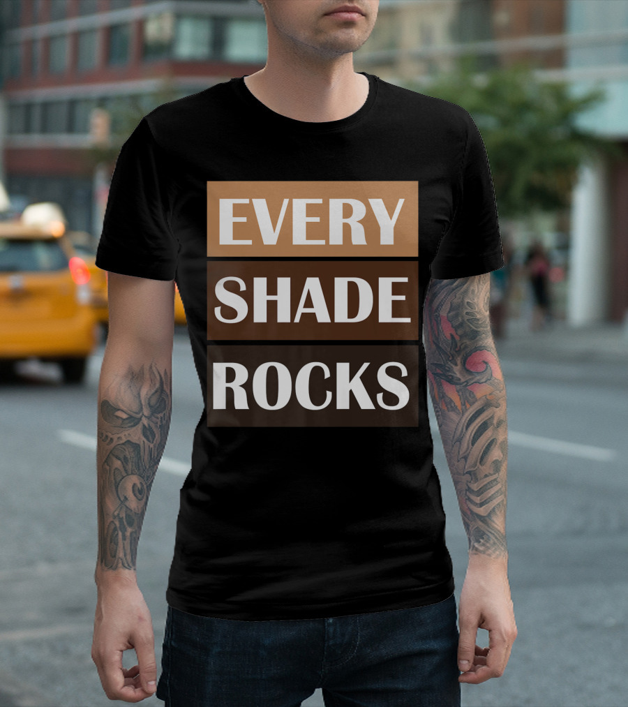 Oheneba Melanin Black Pride Every Shade Rocks T-Shirt