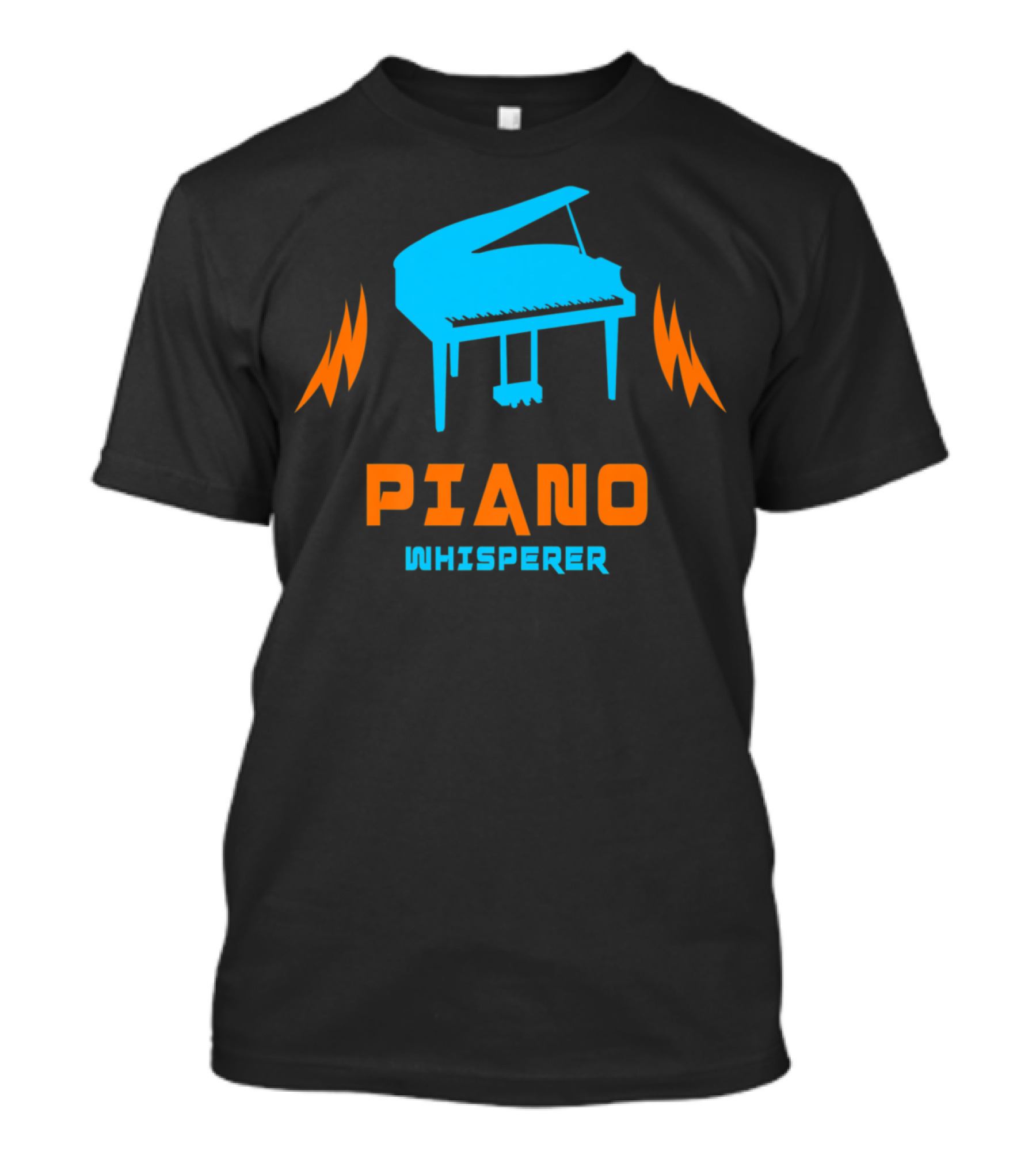 Piano Whisperer Grand Piano With Sound Waves T-Shirt