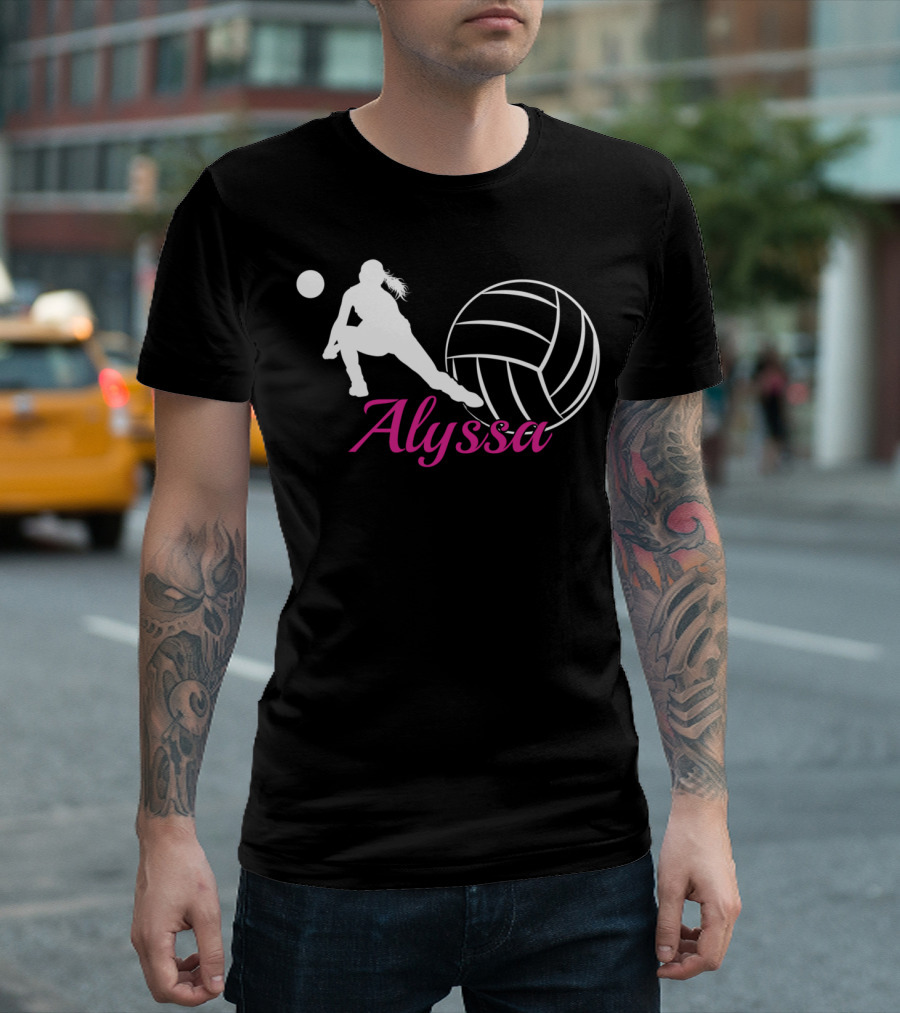 Alyssa Volleyball Player with Ball T-Shirt