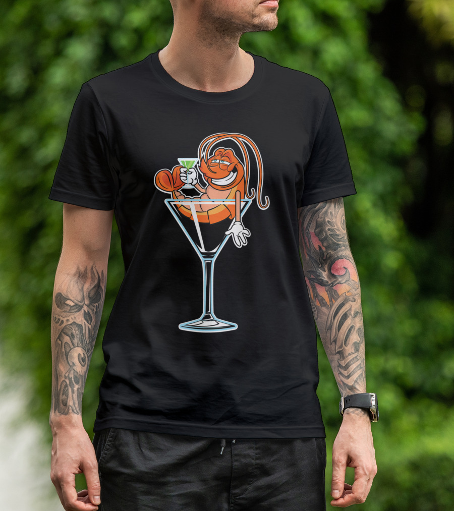 Funny Drunk Shrimp Cocktail Drink Humor T-Shirt